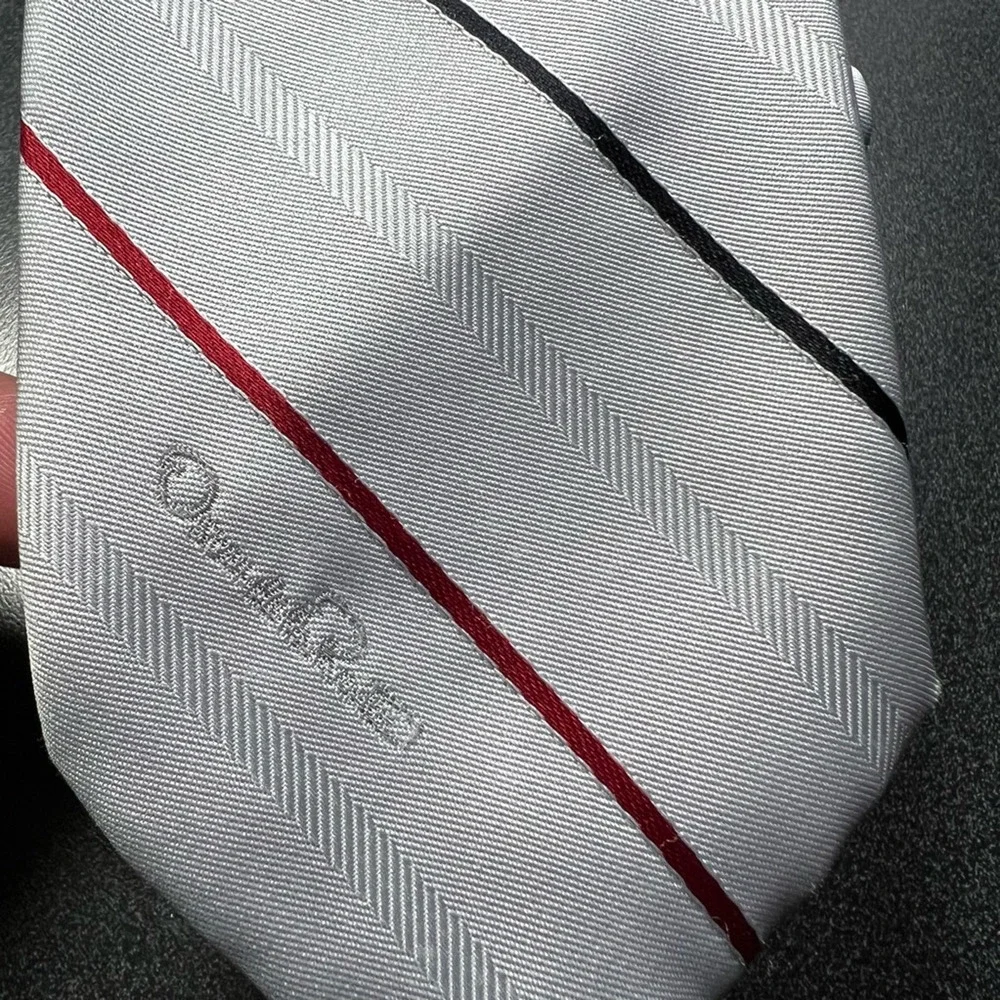 Oscar De La Renta Mens Tie Necktie Multicolor Stripe Tied Woven Classic 57 Inch
